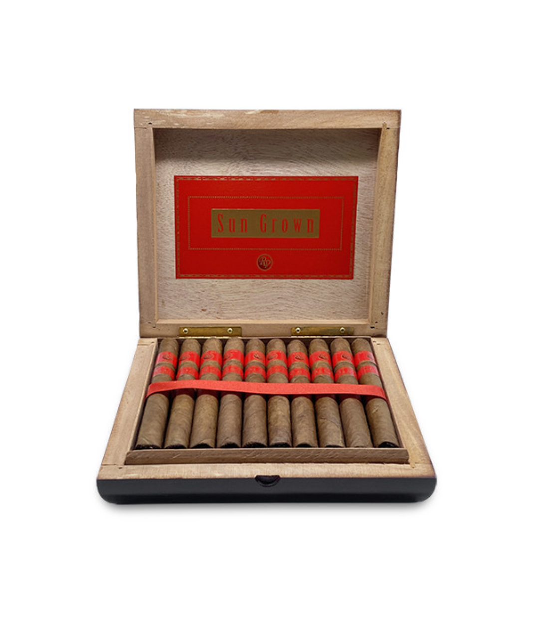 Rocky Patel Sun Grown Corona Cigar Box of 20 close-up from AuCigars, premium Cuban cigar