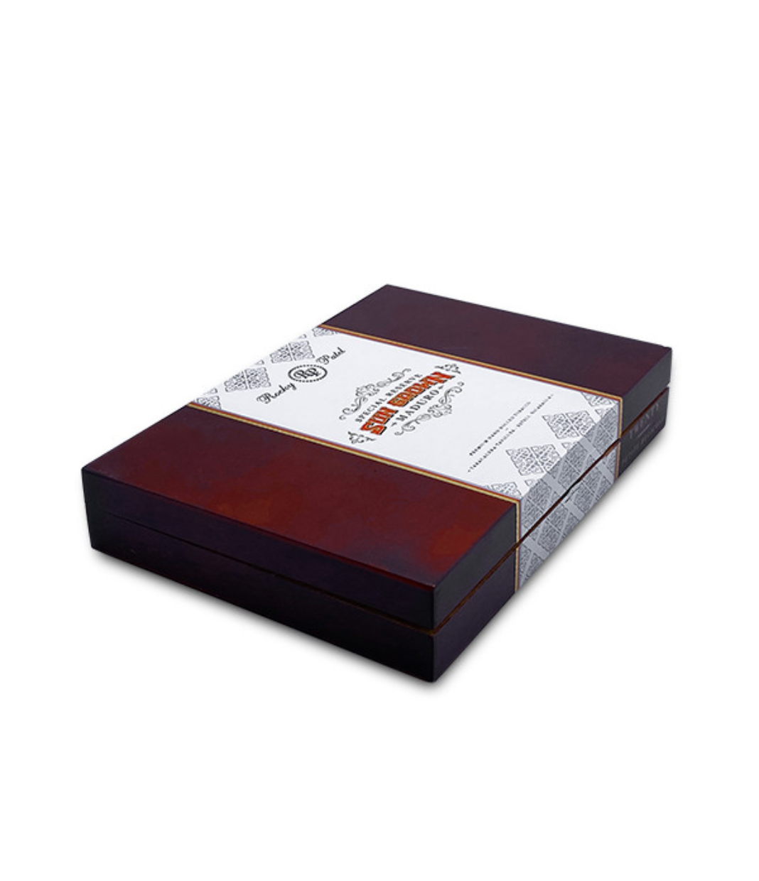 Rocky Patel Sun Grown Maduro Petite Belicoso Cigar Box View 3 from AuCigars, premium Cuban cigar