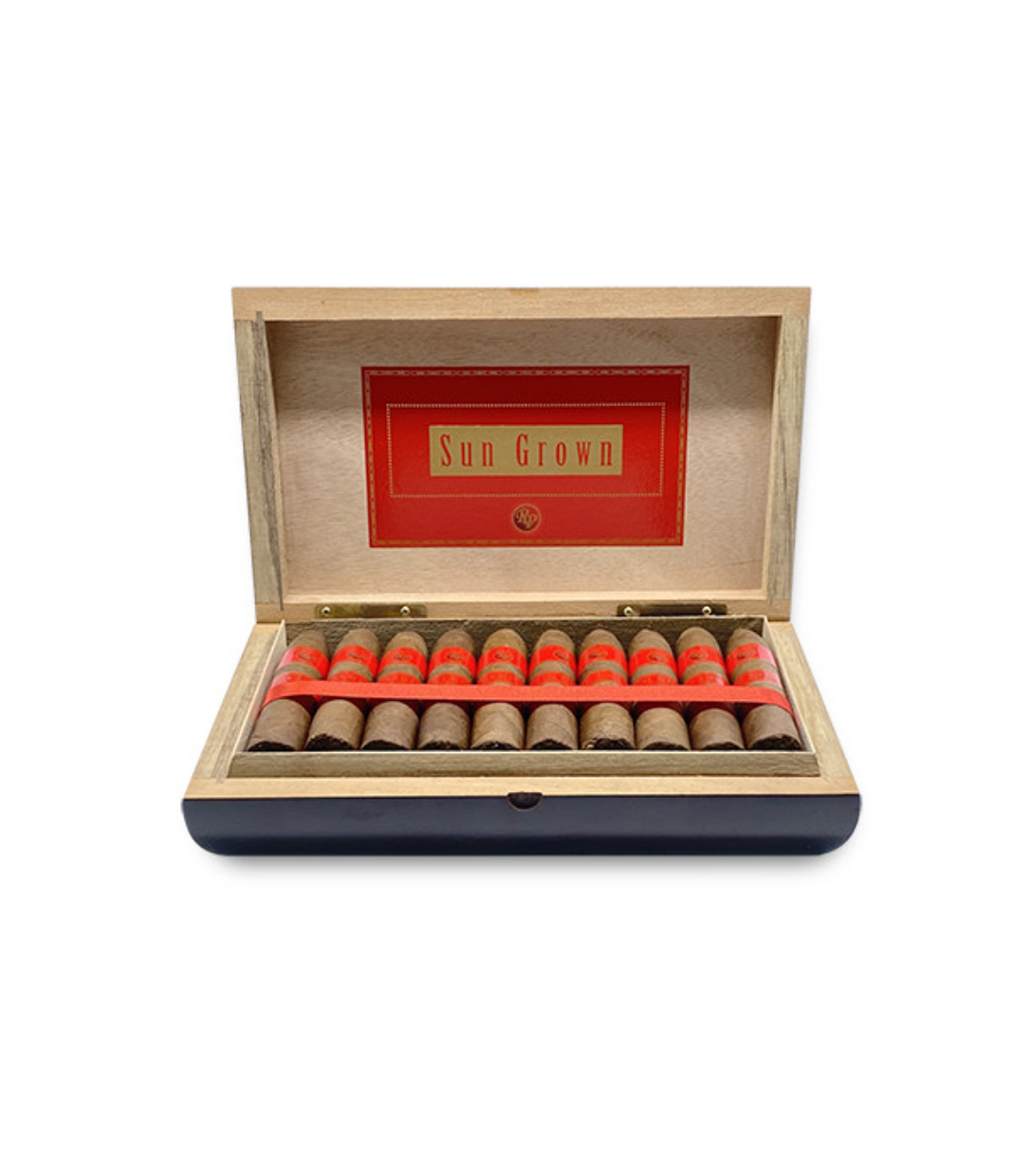 Rocky Patel Sun Grown Petite Belicoso Cigar Box of 20 close-up from AuCigars, premium Cuban cigar