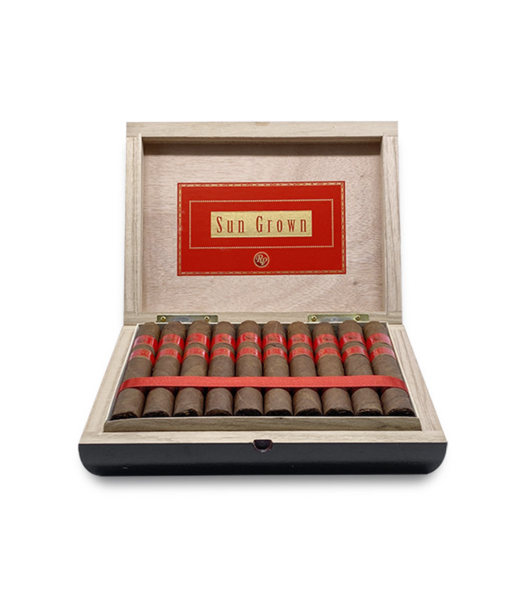 Rocky Patel Sun Grown Robusto Cigar Box of 20 close-up from AuCigars, premium Cuban cigar