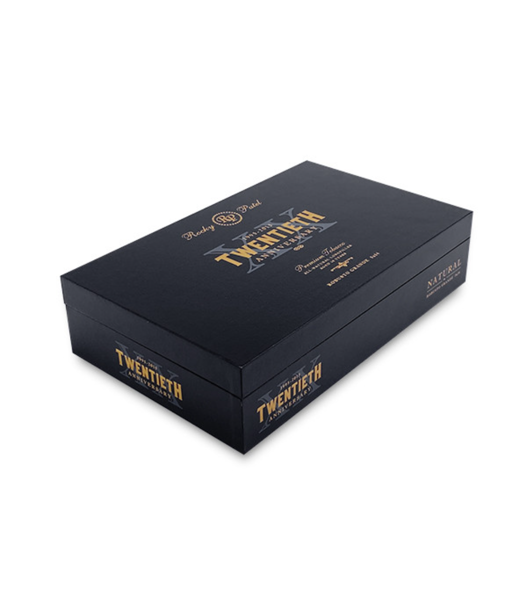 Rocky Patel the Edge 20th Anniversary Robusto Cigar Box View 2 from AuCigars, premium Cuban cigar