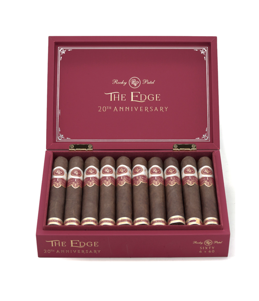 Rocky Patel the Edge 20th Anniversary Sixty Cigar Box View 2 from AuCigars, premium Cuban cigar