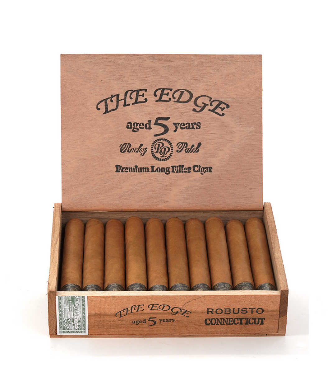 Rocky Patel The Edge Connecticut Robusto Cigar Box View 2 from AuCigars, premium Cuban cigar