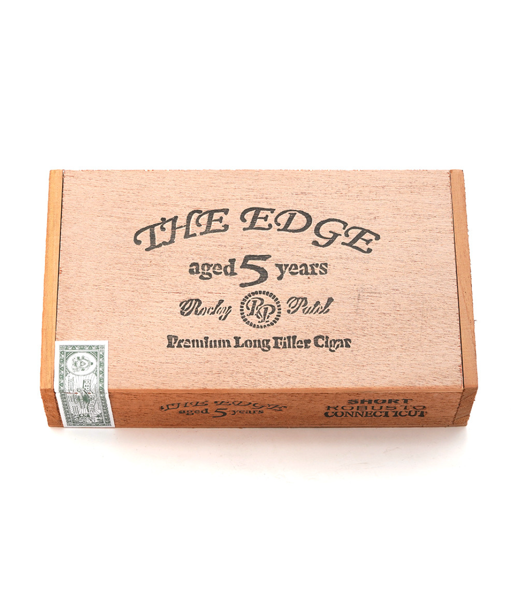 Rocky Patel The Edge Connecticut Short Robusto Cigar Box View 4 from AuCigars, premium Cuban cigar