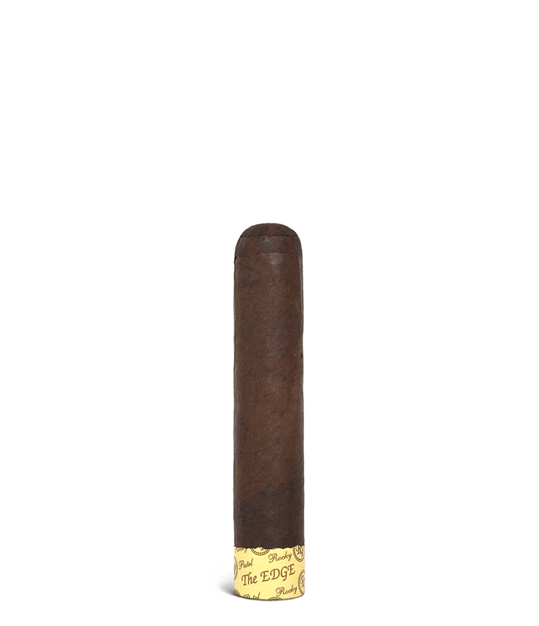 Rocky Patel The Edge Short Robusto Maduro Cigar close-up from AuCigars, premium Cuban cigar