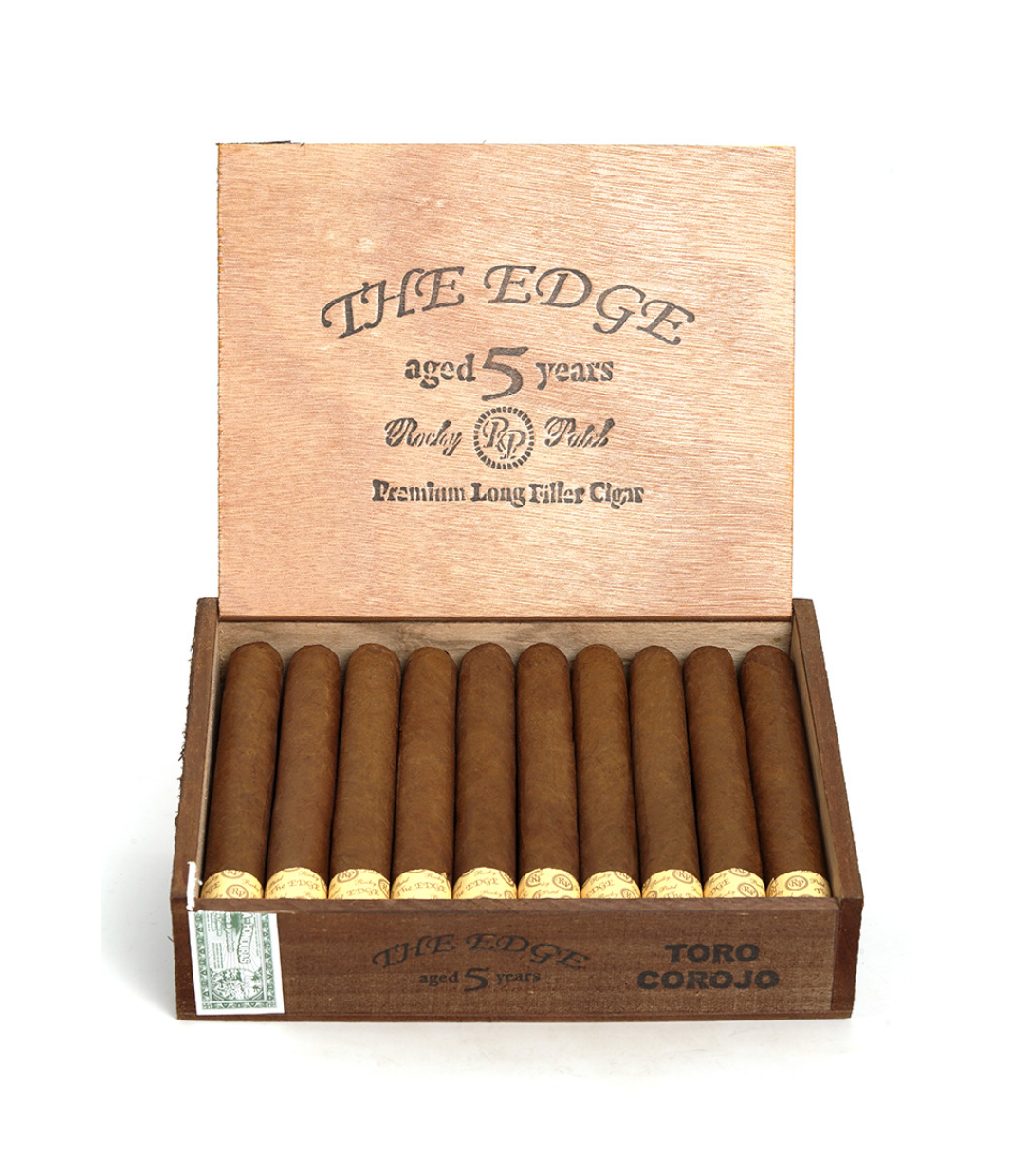 Rocky Patel The Edge Toro Corojo Cigar Box View 2 from AuCigars, premium Cuban cigar