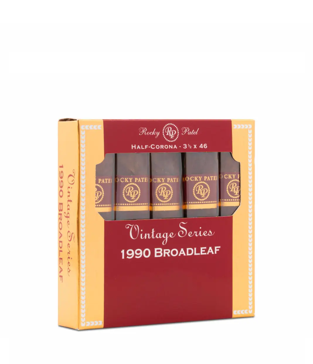 Rocky Patel Vintage 1990 Half Coronas Cigar Box View 2 from AuCigars, premium Dominican Republic cigar
