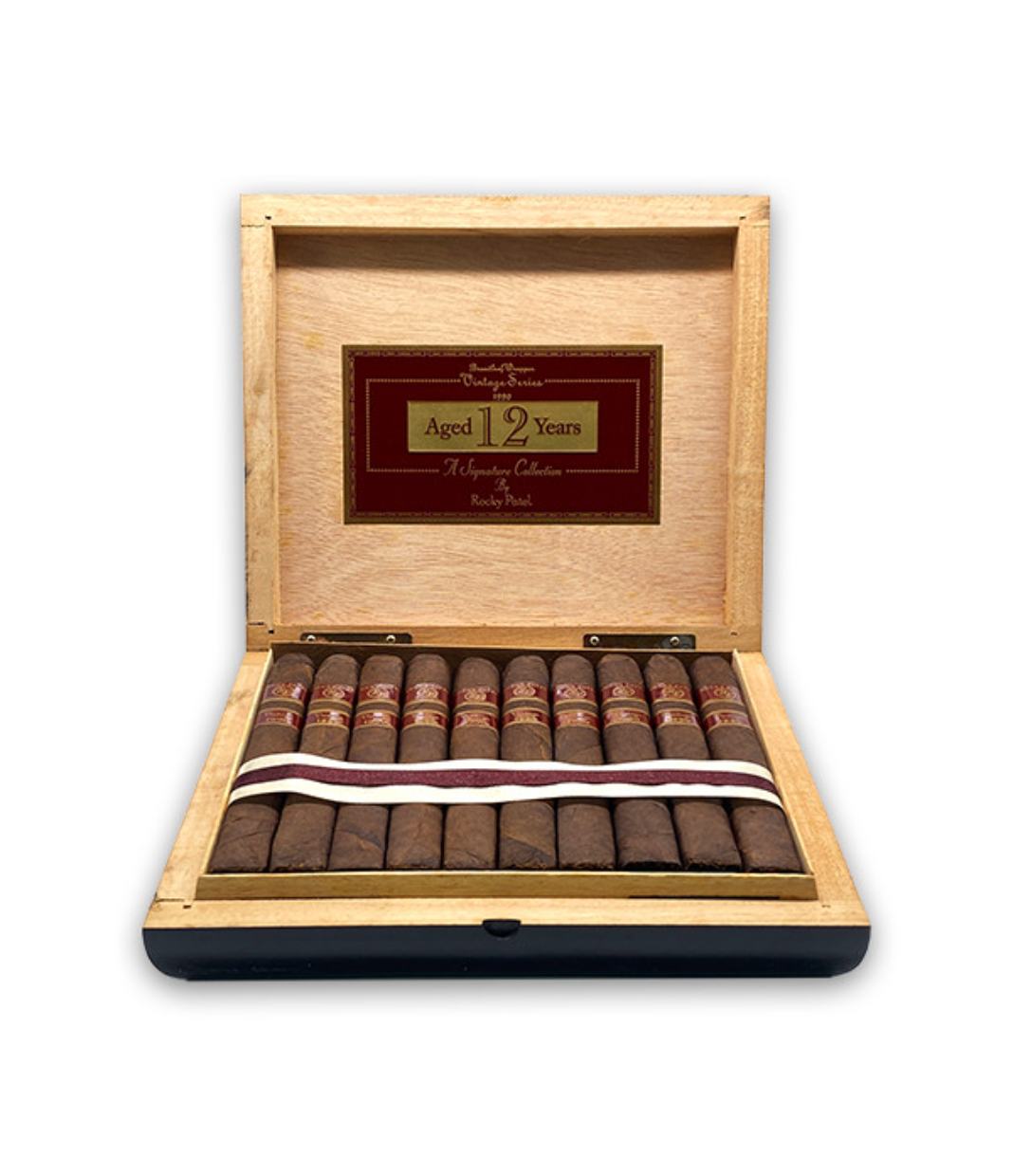 Rocky Patel Vintage 1990 Toro Cigar Box of 20 close-up from AuCigars, premium Cuban cigar