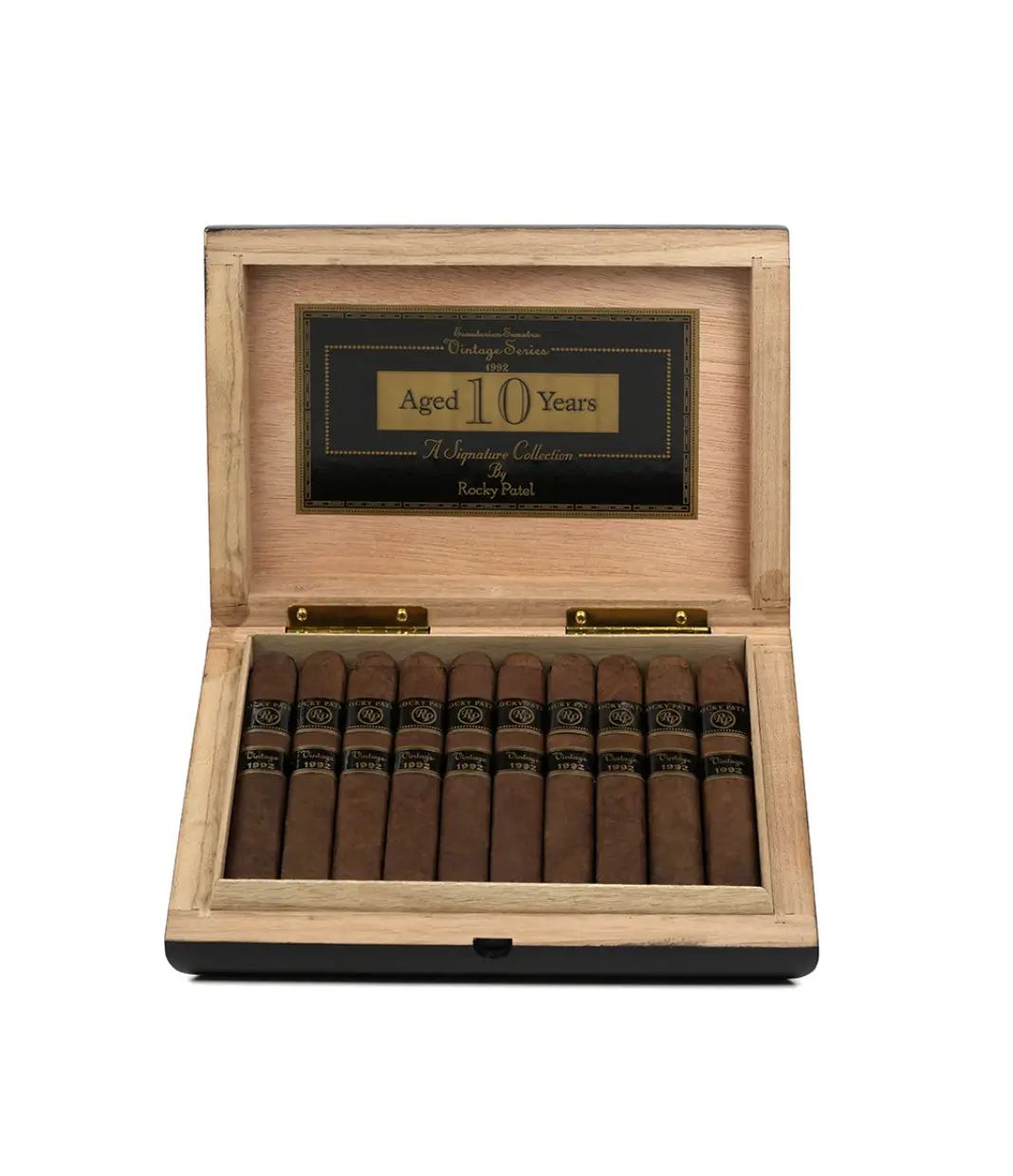 Rocky Patel Vintage 1992 Petite Corona Cigar Box View 2 from AuCigars, premium Cuban cigar