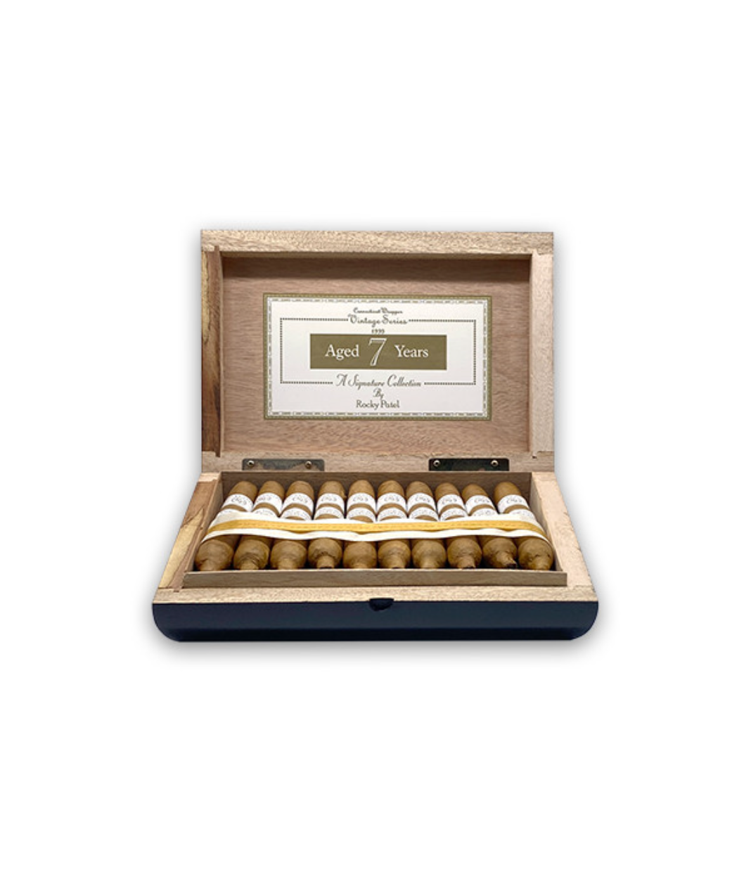 Rocky Patel Vintage 1999 Perfecto Cigar Box of 20 close-up from AuCigars, premium Cuban cigar