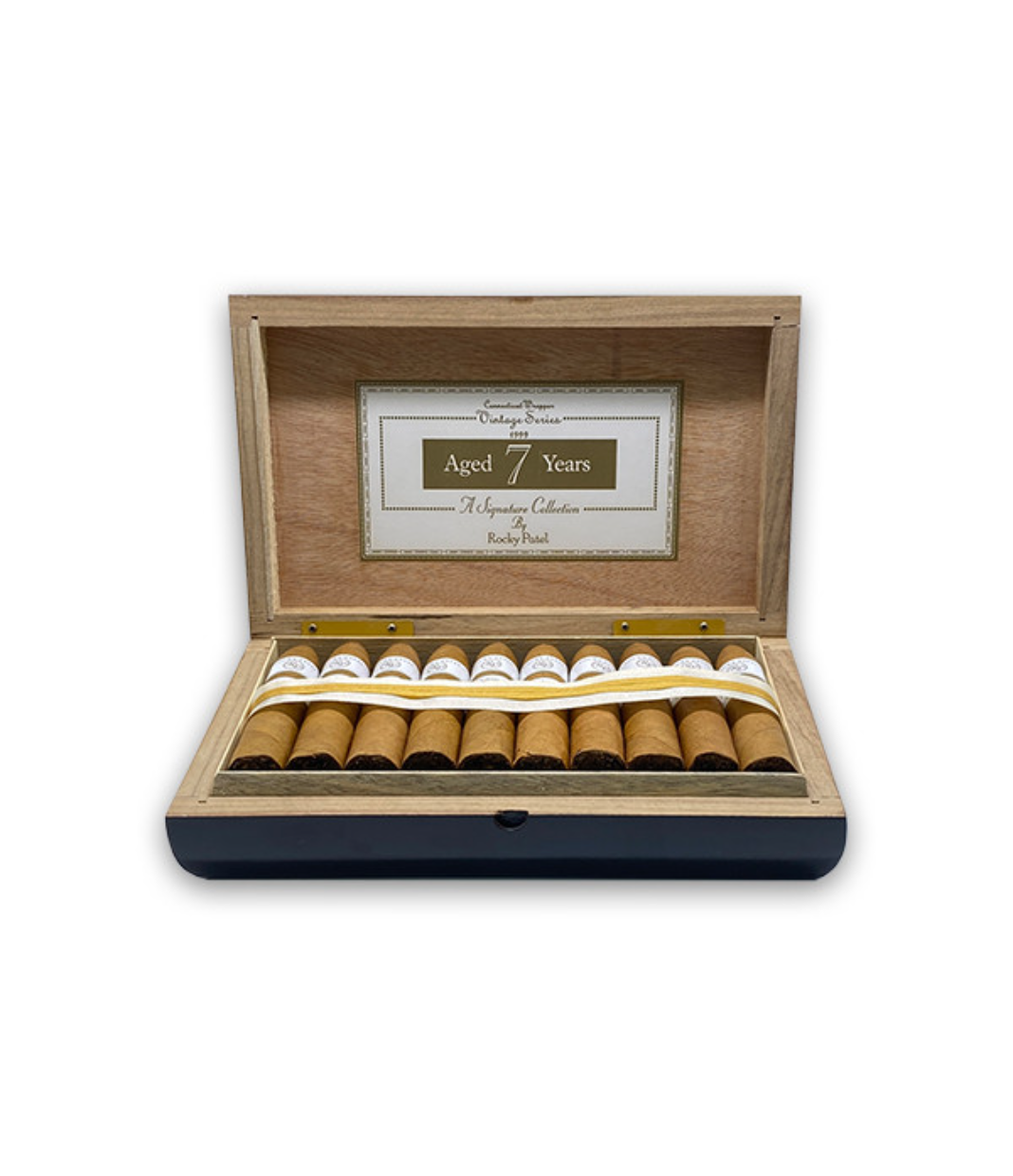 Rocky Patel Vintage 1999 Petite Belicoso Cigar Box of 20 close-up from AuCigars, premium Cuban cigar