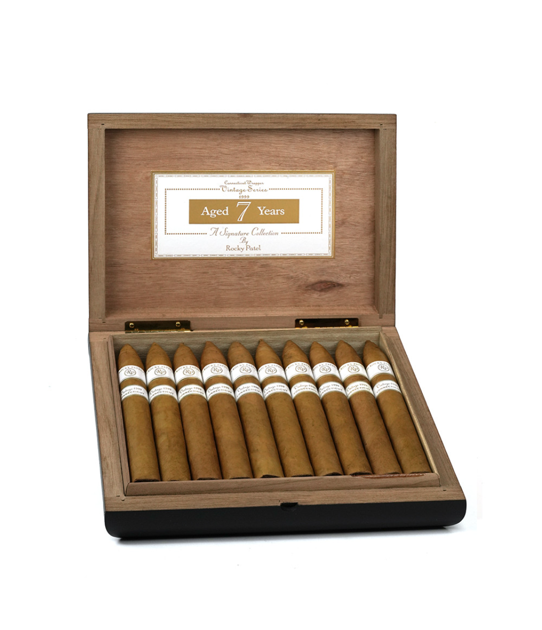 Rocky Patel Vintage 1999 Torpedo Cigar Box of 20 close-up from AuCigars, premium Cuban cigar