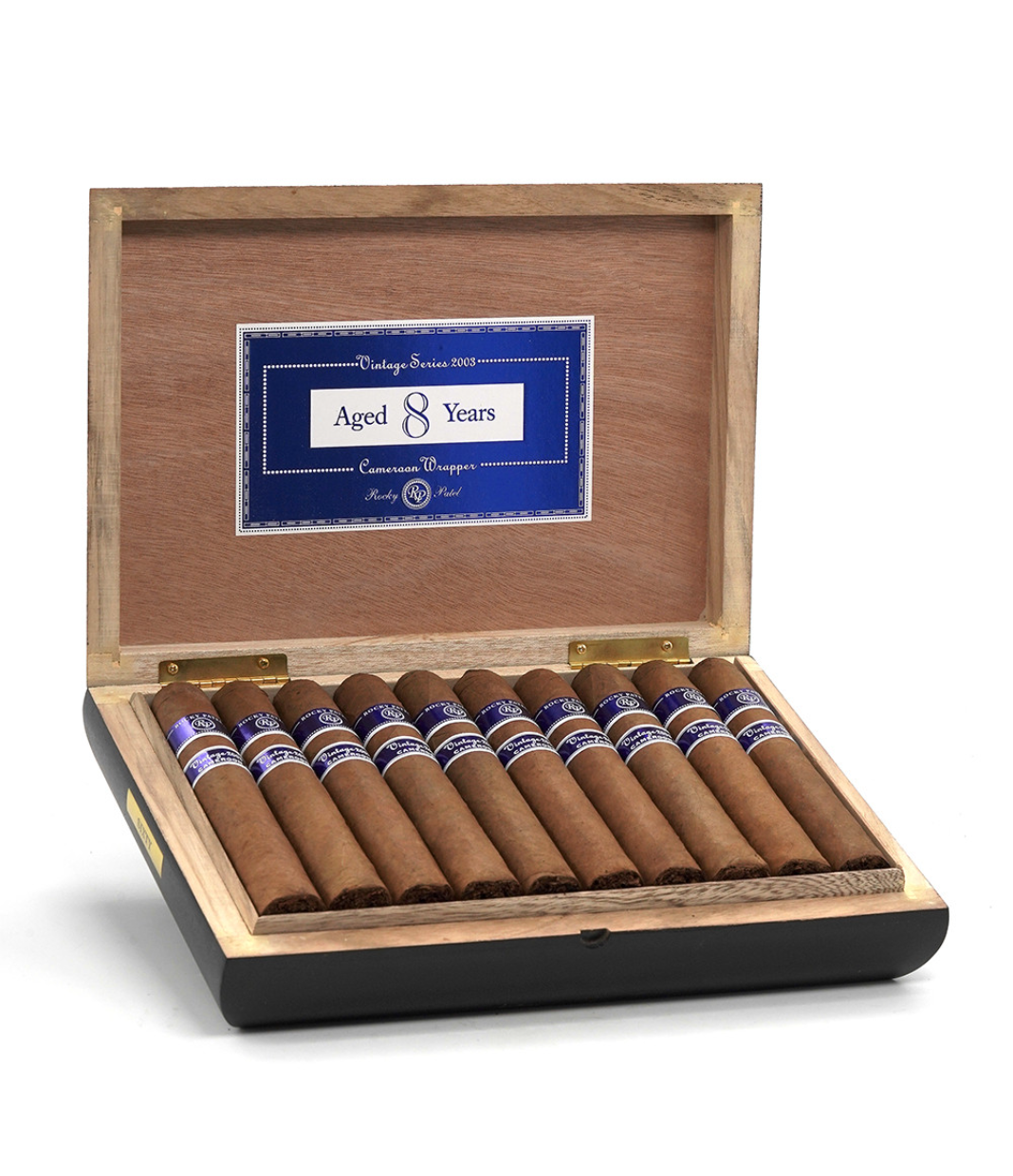 Rocky Patel Vintage 2003 Cameroon Six by Sixty Cigar Box of 20 close-up from AuCigars, premium Cuban cigar