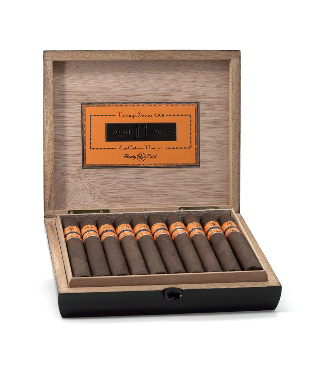 Rocky Patel Vintage 2006 Toro Cigar Box of 20 close-up from AuCigars, premium Cuban cigar