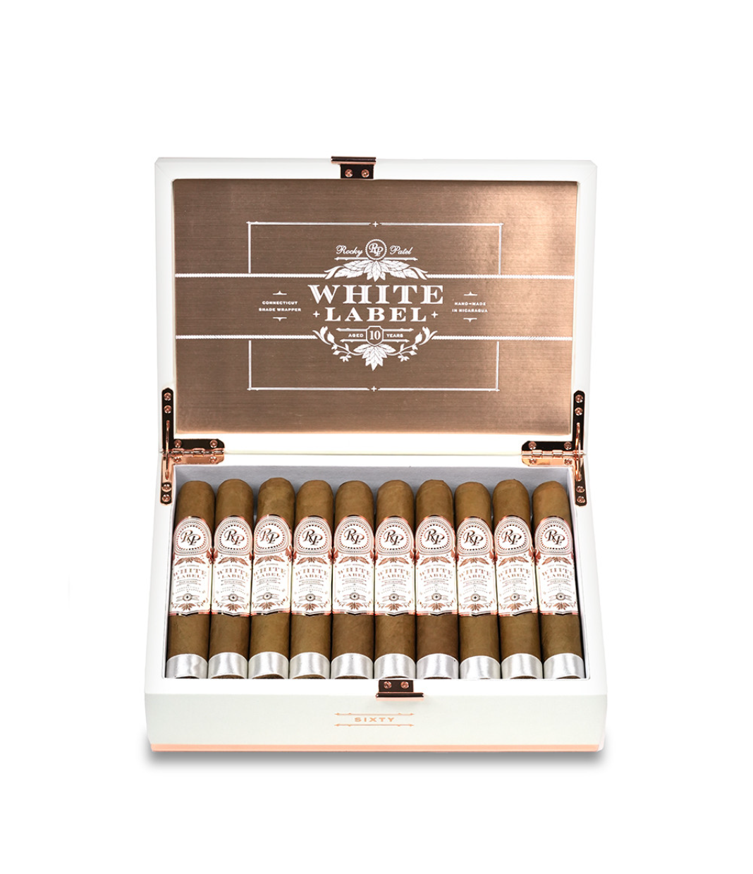 Rocky Patel White Label Sixty Cigar Box View 2 from AuCigars, premium Cuban cigar